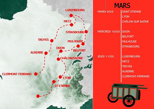 Tournée du Philistin en Alsace et au Luxembourg